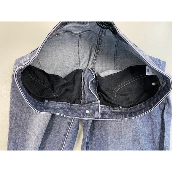 Talbots Size 10 Flawless Five Pocket Jeans Slim Ankle Raw Hem Gray Curvy 34x30 - Picture 7 of 16